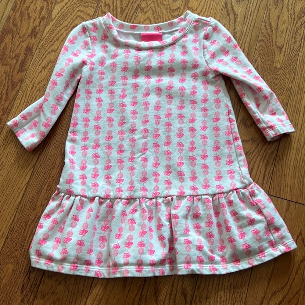 Toddler Girls Lilly Pulitzer Pink Pineapple Shirt/Dress Long Sleeve. XS (2/3)